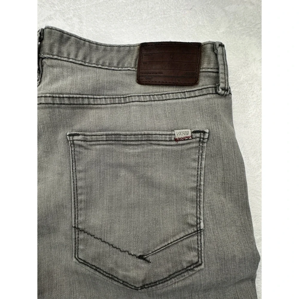 Vintage VANS Johnny Layton Customade Gray Stretch Denim Jeans 36x29